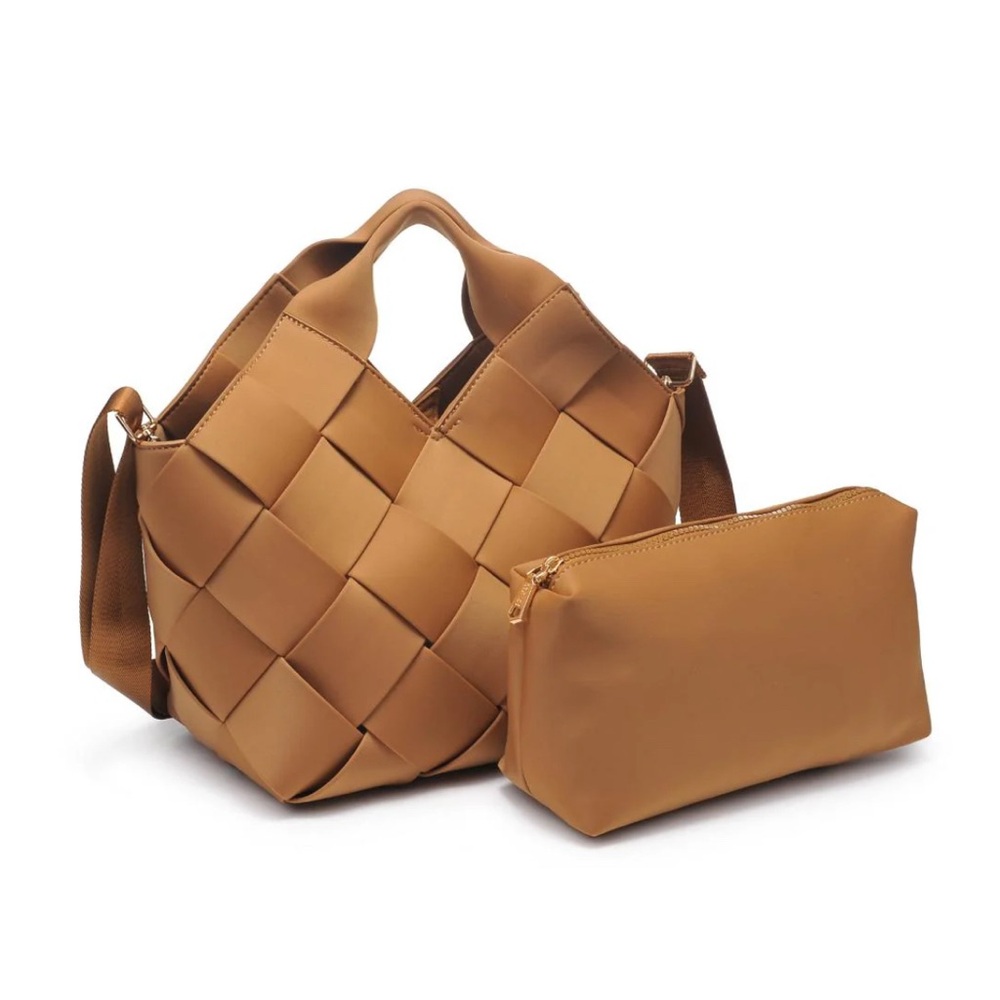 Sol and Selene “Resilience” Woven Neoprene Bag ~ Sand ~ NWT - Picture 2 of 9